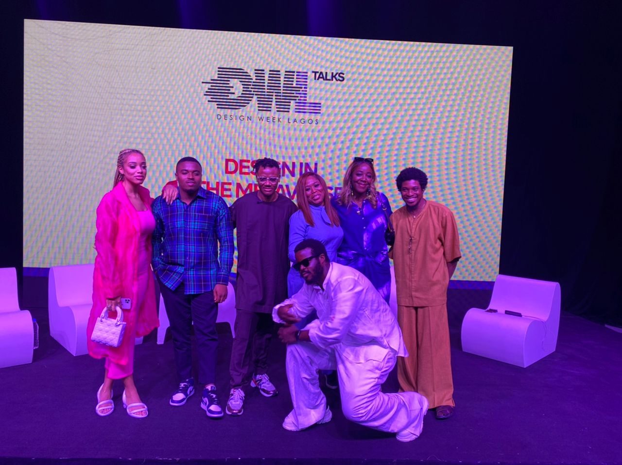 Group photo with fellow panelists at Design Week Lagos