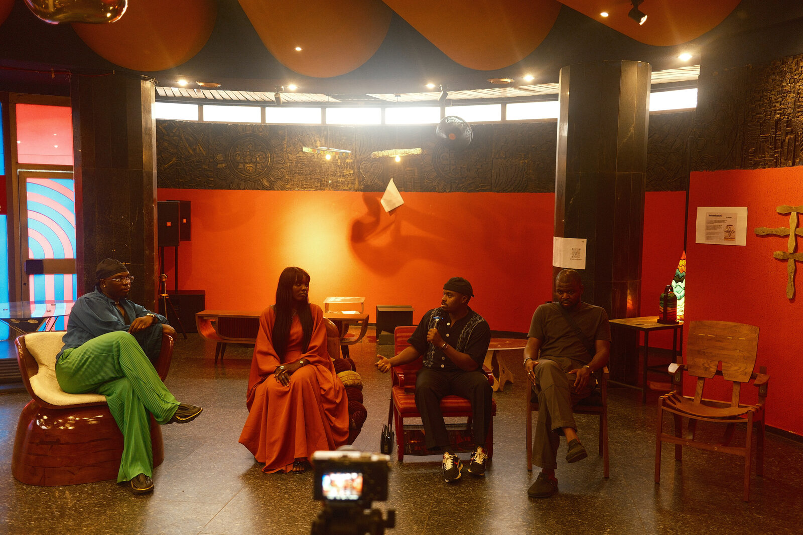 Panel discussion, wide view of the event space