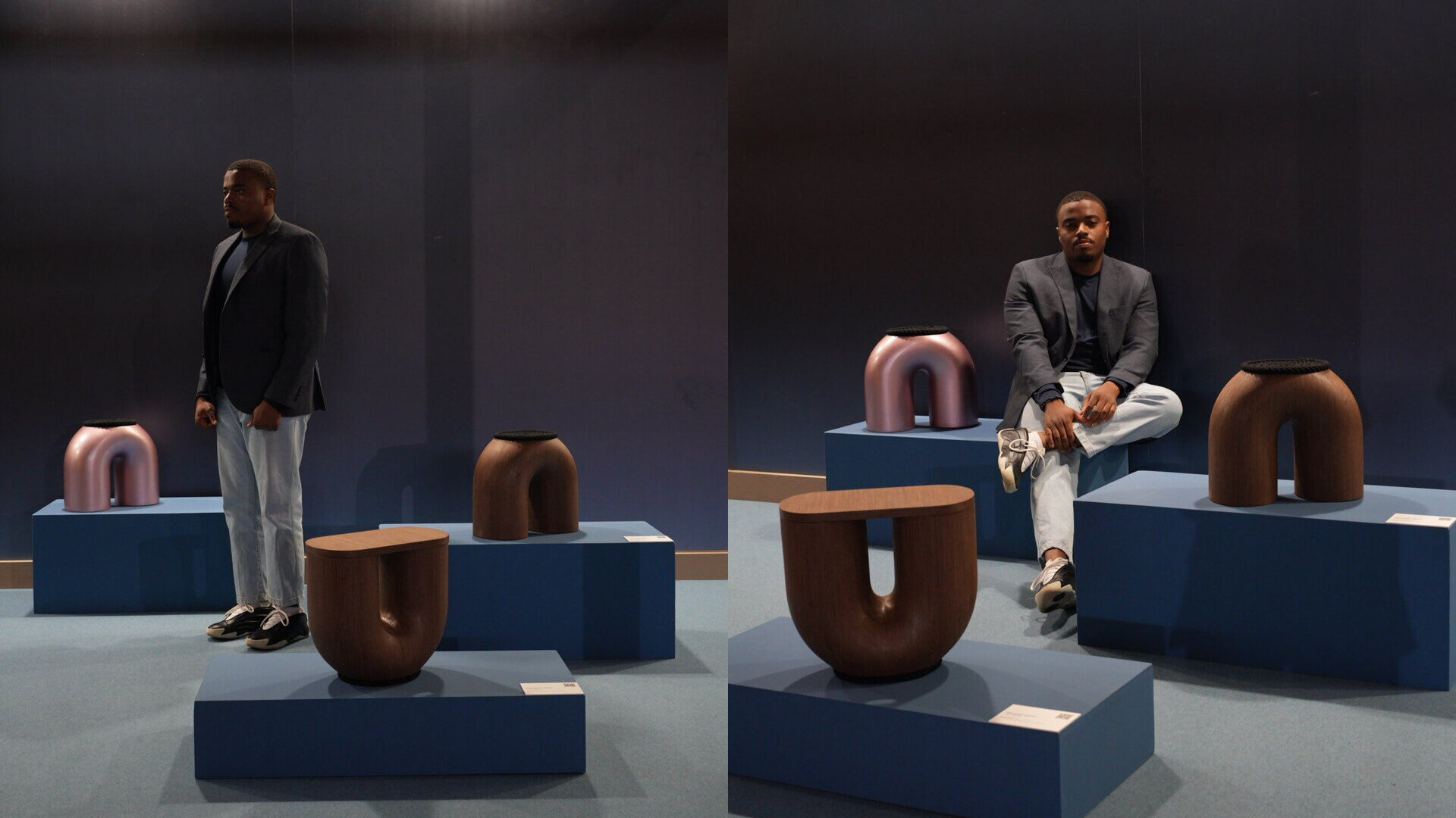 Athanasius Johnson at a design exhibition
