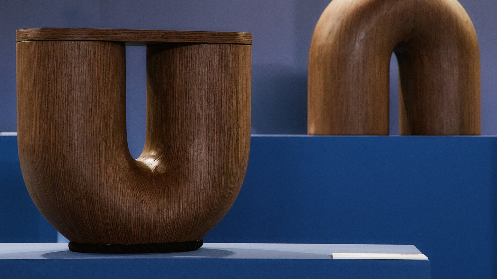 Apo Stools on exhibition plinths